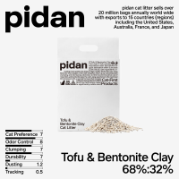 Pidan gemengde tofu kattenbakvulling   4 x 2,5 kg