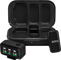 RØDE Wireless Micro   Compacte draadloze microfoon camerakit, twee microfoons met camerareceiver, smartphone receiver en oplaadcase voor contentcreatie   USB C, zwart