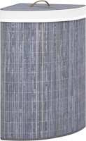 VidaXL Bamboe Hoekwasmand   Grijs, 60 L