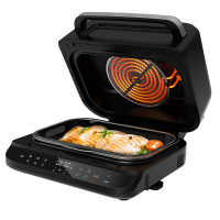 Cecotec Airfryer en Grill 2400 W – Cecofry FireDome 6000, olievrije airfryer en elektrische grill voor binnen, 6 kookstanden, 4 grillstanden