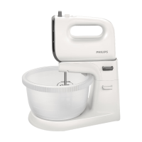 Philips 5000 Series handmixer, HR3745/00   automatische mengkom, 6 snelheden, 450 W, kloppers en kneedhaak   wit