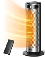 DREO 2000 W PTC keramische ruimteverwarmer, energiezuinige elektrische kachel met afstandsbediening, 70° oscillatie, 12 uurstimer, 34 dB stilte, 8 laags veiligheidsbescherming, Solaris 628