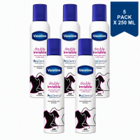 Vaseline Deo Double Invisible 250 ml (5 Pack)