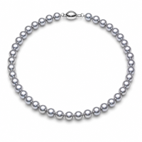 VoxorAI XL24 10 mm parelketting, universeel, luxe en hoogwaardig, donkergrijs