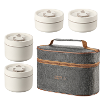 COOKER KING 304 RVS vacuüm  en airtight voedselbewaarcontainers, oven  en stoombestendig, lunchbox, set van 5 stuks