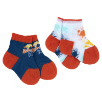 CHICCO Sokken 2 pack 14 donkeroranje