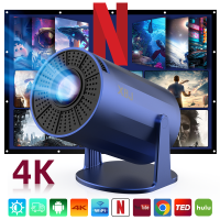 【Lite Entertainment | Verbeterde versie】XBJ draagbare blauwe projector met WiFi 6 & Bluetooth 5.2, Slimme mini projector, 1080P HD (4K decodering), Android 11 systeem, automatische keystone + 180° draaibaar, 200 ANSI, 80 200