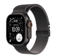 Apple Watch Ultra 3, Milanees Bandje M, Zwart (Zwart)