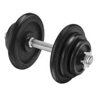 JOYFURNOS Gietijzeren Dumbbells, 20 kg Halterschijven, Verstelbaar voor Mannen en Vrouwen Fitness, Zwart