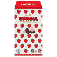 MEIJI Chocoladerol met Melk en Aardbei, 10 stuks