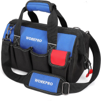 WORKPRO 35 cm waterdichte elektricien gereedschapstas brede mond multifunctioneel aanpasbare band