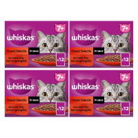 Whiskas Senior nat kattenvoer klassieke selectie in saus 7+ 12 x 85 g*4