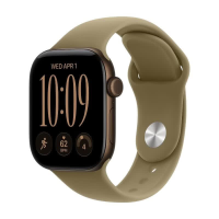 Apple Watch Series 12 GPS + Cellular 42 mm donkerbronzen aluminium kast met olijfgroen sportbandje   S/M