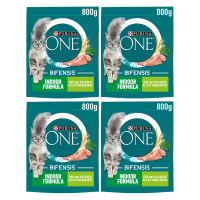 Purina One Bifensis kattenvoer voor volwassen binnenkatten kalkoen  en graanformule 800 g * 4