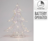 Koopman LED kerstboom   iriserend wit