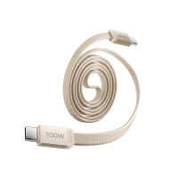 MOMAX Mag.Link platte 100 W magnetische gevlochten snellaadkabel, 1 m