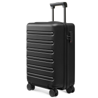NINETYGO ANDES bagagekoffer, handbagage, 55,88 x 35,56 x 22,86 cm, goedgekeurd door de luchtvaartmaatschappij, 50,80 cm koffer met soepele dubbele spinnerwielen, hardcase handbagage, lichtgewicht reisbagage, TSA goedgekeurd, zwart, 20 inch