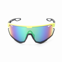 Revoray Cycluszonnebril — HD Schokbestendige PC Monobloc Lens, Lichtgewicht TR90 Brilbeugel, UV400 Bescherming, Aerodynamisch Ontwerp, Professionele Zonnebril voor Fietsers, X3 groen