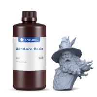 ANYCUBIC standaard resin 405nm UV snelle uitharding voor LCD/DLP/SLA 3D printers (grijs, 1 kg)