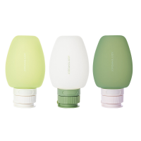 JORDAN&JUDY Reisflessen van siliconen, navulbaar, lekvrij, draagbaar set voor shampoo en cosmetica, 3 pack, 60 ml, nieuwjaarsverkoop, top cadeauopties