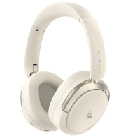 EDIFIER Atom Max opvouwbare over ear koptelefoon – hybride actieve ruisonderdrukking, Hi Res audio, geïntegreerde microfoon, volumeregeling, 45 uur afspeeltijd, snelladen, Bluetooth 5.4, Personalisatie via app, wit