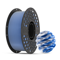 CAILAB PLA silk 3D printerfilament   Dubbele kleur   Blauw & Zilver