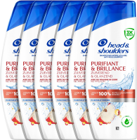 Head & Shoulders Zuiverend & Glanzend Anti Roos Shampoo   6 x 250ml