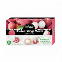 Bamboo House Lychee Mochi met dubbele vulling 90 g