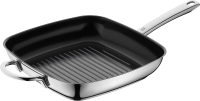 WMF Durado keramische grillpan 28 cm, TransTherm universele panbodem, Cromargan, alle warmtebronnen incl. Inductie, ovenbestendig, brede schenkrand