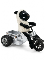 1:18 RC Driewieler Driftauto, Schapen Pluche Decoratie, Proportionele Snelheidsregeling, LED verlichting, Opbergbak, All Terrain Kinderspeelgoed voor 6+ Jaar, 1 Stuk, Wit