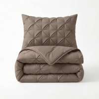 Sleeptime 2 in 1 Dekbed en Hoes Pintuck   Wasbaar Dekbed   200 x 200   Taupe
