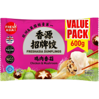 FRESHASIA kip  en champignonknoedels 600 g 【voordeelverpakking】