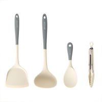 Maxcook Siliconen keukengerei Spatel Lepel Voedselhouder   Set van 4