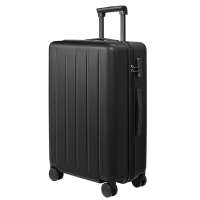 NINETYGO Danube Koffer, Ideaal voor reizen van 5 7 dagen, Dubbele spinnerwielen, 100% hard kunststof behuizing, TSA slot, 66 X 45.5 X 25.5 Cm, Zwart, 24 inch