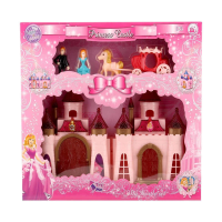 Interactieve prinsessenkasteel speelset met muziek & licht   Rollenspelset met prinsessen  & prinsfiguren, koets, 3 AG13 batterijen inbegrepen voor meisjes