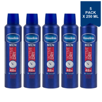Vaseline Deo Men Active Dry 250 ml (5 Pack)