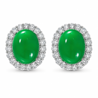 VoxorAI groene natuurlijke Chalcedony stud oorbellen, stud oorbellen, oorbellen, oorbellen, oorbellen All Seasons