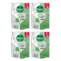 Dettol handzeep hydraterende aloë vera navulling   500 ml x 4 (4 pack)