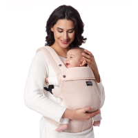 Momcozy ademende babydrager van netstof, ergonomisch ontwerp, lichtgewicht en gemakkelijk te gebruiken, voor 3,2 20 kg, verbeterde lendensteun, de hele dag comfort, handenvrij, roze, cadeaus voor mama