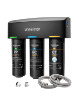 Waterdrop TSA Onder Gootsteen Waterfiltersysteem, 3 Fase 0.5 Micron Drinkwaterfilter, NSF/ANSI 42 Gecertificeerd, Verwijdert 99,99% Lood, Chloor, Chloramine, Fluoride en Geur, Directe Aansluiting