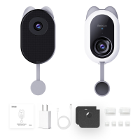 Botslab W101 4 MP Binnenvenstercamera, Bewakingscamera met Buitenzicht | AI Persoonsdetectie, Huisdier /Bewegings /Voertuigdetectie, 24/7 Opname, Eenvoudige App bediening, 2,4/5 GHz WiFi