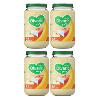 Olvarit 6 maanden+ banaan appel yoghurt 200 g * 4