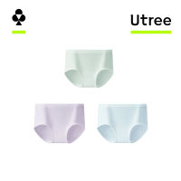 Utree   2026 Nieuwe collectie dames Modal damesslips, 100% katoen, antibacterieel   Romantisch blauw + Lichte fuchsiaviooltjes + Mintgroen   165/95 (L)