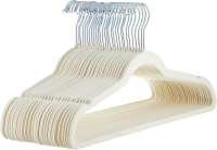 ANQI fluwelen antislip kledinghangers voor pakken, ivoor/beige   verpakking van 30