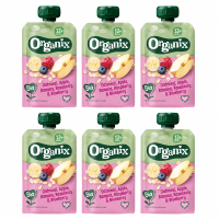 Organix Knijpfles Fruit Oat, Appel & Banaan 12 m+ 100 g x 6