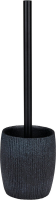 Alpina Toilettborstel met Houder   Mat Zwart, 10,4 x 35,8 cm