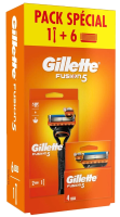 Gillette Fusion 5 Scheersysteem Handvat met 6 Mesjes 1 Set