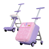 Jovikids JOYRIDE Kinderkoffer, 3 in 1 Oprijbare Bagage met Universele Wielen voor Reizen, Armleuningen voor Kinderen vanaf 3 Jaar, 38 L Handbagage Trolley (Roze)
