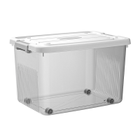 E YAYUN verdikte transparante kunststof opbergdoos 4 delige set afmeting: 44,5 × 33 × 25 cm NO.8865×4