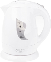 Adler AD 08W Kunststof Waterkoker 1,0 Liter 850W Snoerloos   Wit